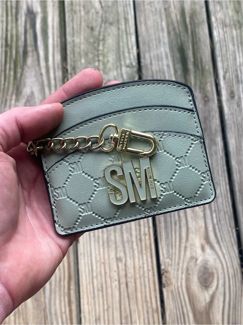 ✨ STEVE MADDEN- Pale Mint Card Wallet Keychain🤩